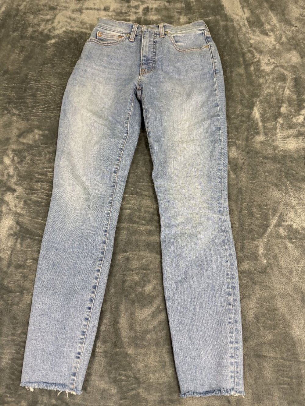 Lucky Brand Womens Light Wash Frayed Hem Skinny Jeans 2